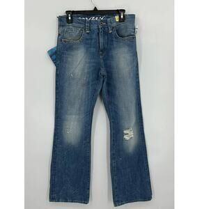 Mavi Leo Low Rise Easy Boot Cut Distressed Jeans Size 29/32 NWT